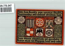 99610 O5230 Sömmerda 1921 Notgeldschein 50 Pfennig Dreyse`s Geburtsstadt