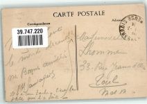 55500 Nancois-sur-Ornain 1924 - Kirche Briefmarke Bildseite