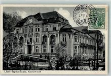 Teplice Teplitz-Schönau 1934 - Sanatorium Breifmarke Bildseite