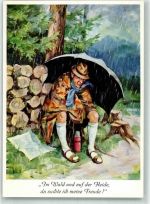 Im Wald und auf der Heide Kunstverlag Emil Köhn Nr. 565 Wandern Künstlerkarte