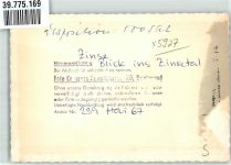 57339 W5927 Zinse FOTO KEINE AK Foto Original aus Archiv eines Ansichtskartenverlags Blick ins Zinsetal Ort handschriftlich
