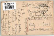 57299 W5909 Burbach , Siegerl 1918 - Westfalenlied Flasche Steinhäger Feldpost Ort lt. Stempel