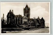Quebec Foto AK Denkmal Säule Schloss chateau Frontenac