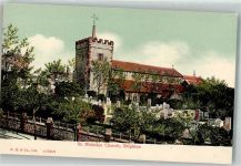 Brighton Foto AK Kirche St. Nicholas Friedhof