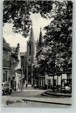 65366 W6222 Geisenheim , Rheingau Foto AK Lindenplatz mit Rheingauer Dom