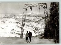 79695 W7861 Wieden , Schwarzw Foto AK Skilift am Grat Winter