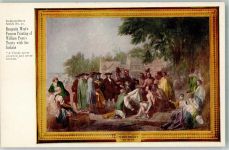 sign. West Benjamin William Penn`s Vertrag Indianer Künstlerkarte