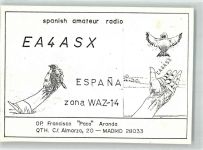 Madrid Tauben EA4ASX Espana Qsl-Karte