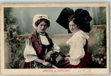 Lothringen Frauen Trachten Elsass 1910