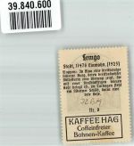 32657 W4920 Lemgo Vignette Wappenmarke Kaffee Hag Nr. 8