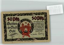 98527 O6000 Suhl Notgeldschein 50 Pfg. Gutschein