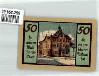 98527 O6000 Suhl Notgeldschein 50 Pfg. Gutschein