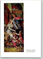 Lohengrin und Elsa mit ihren Kindern Nibelungensage Künstlerkarte