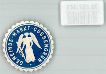 07937 O6571 Cossengrün Siegelmarke Wappen der Gemeinde Engel