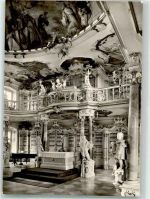 88427 W7953 Bad Schussenried Foto AK Prämonstratenserkloster Bibliothek