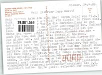 sign. Menzel Adolph : Storch im Schilf Bruckmann Bildkarte Nr. 355 Storch Künstlerkarte