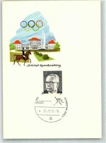 W8000 München Hockey 1972 Schloß Nymphenburg Olympiade Sonderstempel