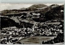 79677 W7869 Schönau im Schwarzwald Foto AK mit Kirche Mariä Himmelfahrt und Bergkirche Fotograf Bugmann