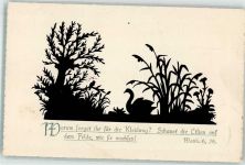 Vogel Psalm Matthäus 6,28 Scherenschnitt Schwan