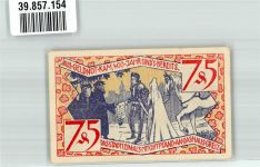 07937 O6570 Zeulenroda 1921 Notgeldschein 75 Pfennig Ritter von Greiz