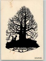 Spendenkarte Mutter Kind Des Lebens Kette Scherenschnitt Baustein f. deutsches Kinderland Plischke, G. Künstlerkarte