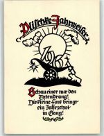 Poesie Jahrweiser Scherenschnitt Plischke, G. KEINE AK