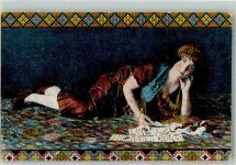 Kartenspiel Frau Wahrsagen Gebrauchsspuren