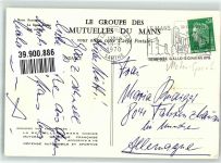 Le Mans sign. Alpe Motorsport 1970 Künstlerkarte