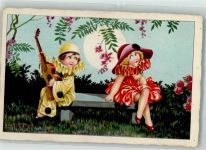 sign. Bertaglia A. Kinder Gitarre CCM 2461 Clown Gebrauchsspuren