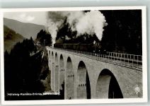 W7824 Höllsteig Ravenna Brücke mit Eisenbahn Eisenbahnzug Foto AK