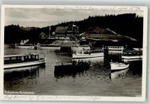 09648 O9251 Kriebstein Foto AK Gasthaus Motorboote Talsperre