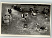 W2054 Tesperhude Modell eines Urnenflachgräberfeldes der jüngeren Bronzezeit Germane Foto AK