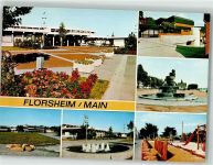 65439 W6093 Flörsheim am Main - Stadthalle Schule Berliner Brunnen Spielplatz