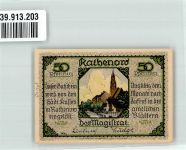 O1830 Rathenow Jäger Fernglas Notgeld Deutschland Notgeldschein