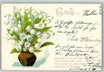 Poesie Maiglöckchen 1901 Lithographie