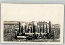 WK I Blindgänger Waffe 1918 Privatfoto AK