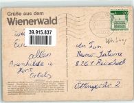 Wienerwald-Schnellrestaurants Kellnerin in Tracht mit Bier und Brathändl Lebensmittel Werbe AK