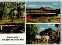 W8371 Bayerisch Eisenstein Polizei Grenzbahnhof Grenze Foto AK
