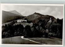 83313 W8227 Maria Eck , Kr Traunstein, Oberbay Foto AK mit Franziskanerkloster Wallfahrtskirche und Hochfelln