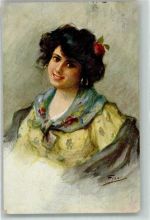 Frau M. Nr. 612 Zigeuner 1921 Künstlerkarte