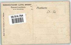 Rotesand an der Wesermündung Nordd. Lloyd Bremen Leuchtturm Foto AK