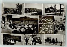 93444 W8493 Kötzting Foto AK mit Kath. Stadtpfarrkirche Mariä Himmelfahrt Pfingstritt Tracht