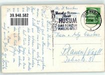 25813 W2250 Husum , Nordsee 1958 Foto AK Hafen