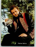 Portrait vom Musiker Rainer Böhm mit Autogramm KEINE AK Volksmusik Gebrauchsspuren