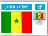 Dakar 1983 Sonderstempel Wappen Flaggen der Nationen Briefmarke Bildseite