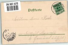 56337 W5411 Simmern , Westerw 1899 Lithographie Ort lt. Stempel Kirche See Blumen