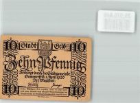 Sommerfeld Lubsko 1920 Notgeldschein Stadtgeld über 10 Pfennig Rathaus und Kirche