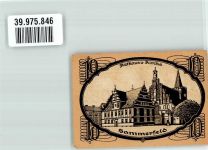 Sommerfeld Lubsko 1920 Notgeldschein Stadtgeld über 10 Pfennig Rathaus und Kirche