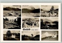 6100 Seefeld in Tirol 1935 Foto AK Tracht Kirche
