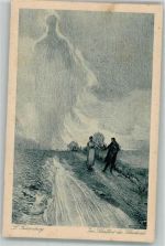 Im Schatten des Schicksals , Liebespaar Fahrenkrog, L. Künstlerkarte